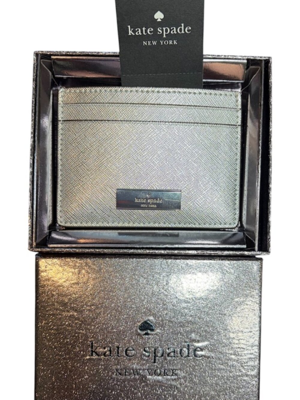 KATE SPADE KENZIE METALLIC CARDCASE - NWT IN GIFT BOX
